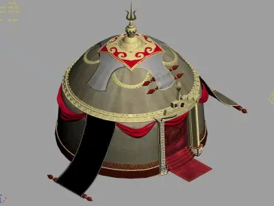 Camping-yurt-tent 05 3D model