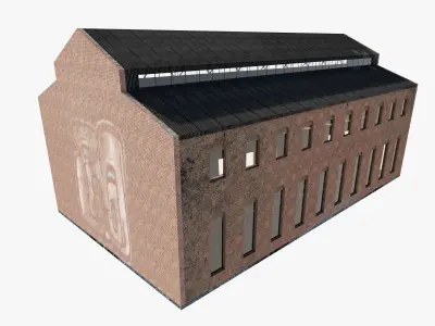 Old Warehouse 5 interior and exterior 3D model