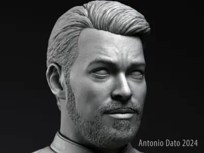Jonathan Frakes as William Riker Bust Printable 3D Model 3D print model