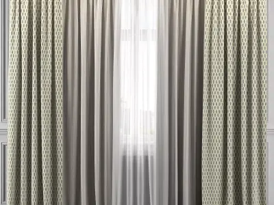 Curtain Set 320 3D model