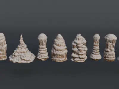 26 Cave Stalactites - 250318 3D model