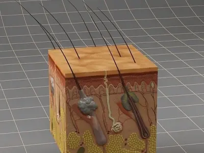 Anatomy skin 3D model