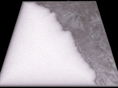 Mecca and the Red Sea coast of Saudi Arabia - tile n23 e38 3D model