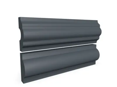 Wooden Baseboards 3D model