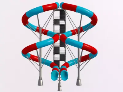 Water Slide Collection 3D model