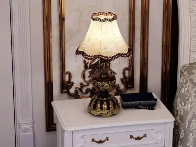 Luxury Neoclassical Table Lamp for 3ds Max and Corona 3D model