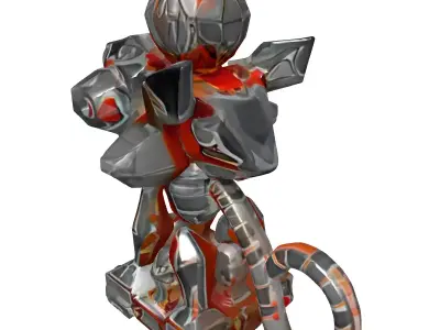 SciFi Mecha Creature Robot Low-poly 3D model