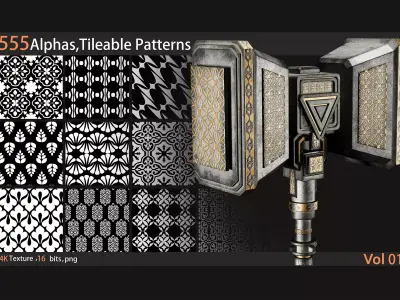 555 Alphas Tileable Patterns Vol1 Texture