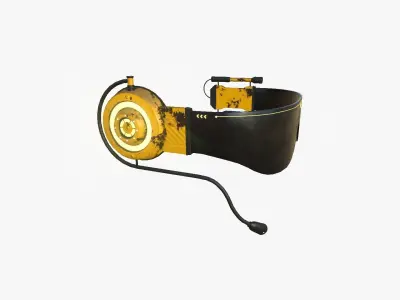 SciFi Glasses D08 Yellow Dirt - Character Design Fashion Low-poly 3D model