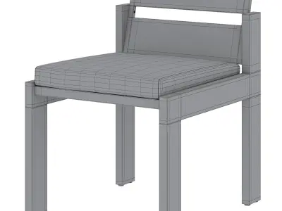 Walker Metal Outdoor Dining Chair  3D model