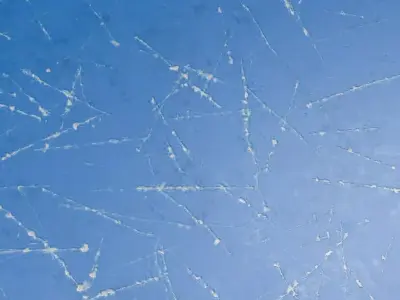 Heavily Scratched Blue Painted Metal PBR Seamless Texture