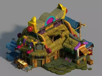 Game Gang Building - Intermediate Warehouse 01 3D model