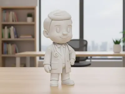 Cartoon Doctor 3D Printable 3D print model purchase