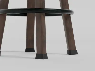 Bar stud high chair 3D model