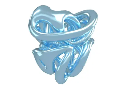 Abstract Heart Shape v2 004 Low-poly 3D model