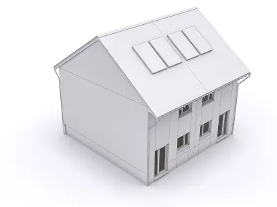 Townhouse 02 Low-poly 3D model purchase