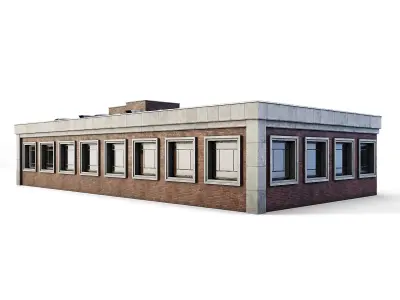 Tenement Building Roof Floor Low-poly 3D model