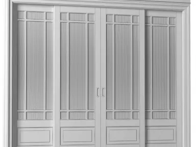 Interior sliding Doors in classic style 3D model
