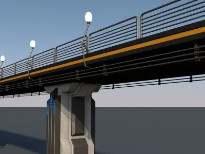 Sci Fi Bridge 3D model