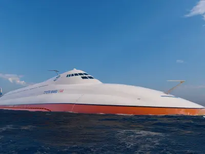 MHD Drive-Powered cargo Submarine 3D model