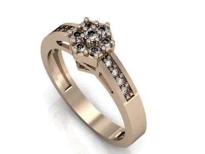 daimond ring 3D print model 30