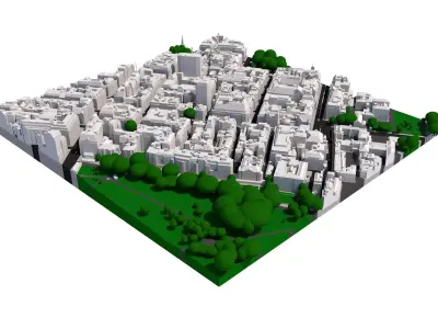 London city tile Level 2 block TQ2980 South West 3D model