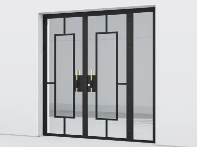 Aluminium door 216 3D model