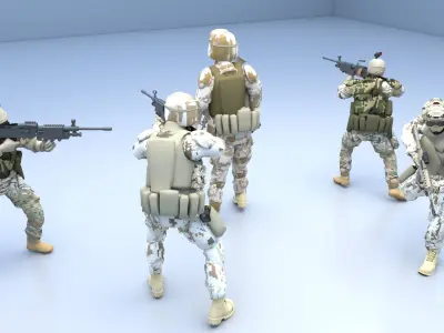 soldier Low-poly 3D model