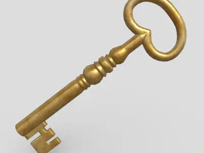 Key 5 Low-poly 3D model