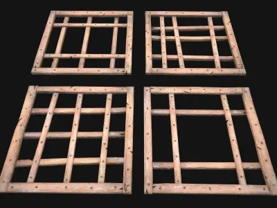 Medieval Tile Roof  Constructor Low-poly 3D model