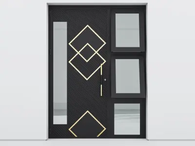 Aluminium door 285 3D model