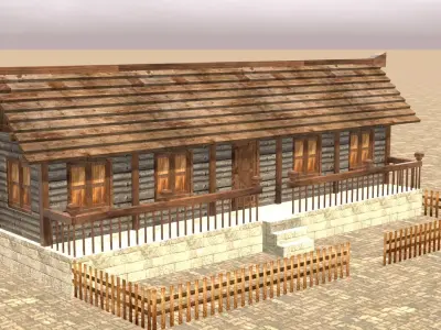 Medieval house thirteen 9 Low-poly 3D model