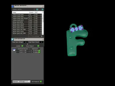 Kids Alphabet F Pendants 3dm STL OBJ FBX Renders Details 3D print model purchase