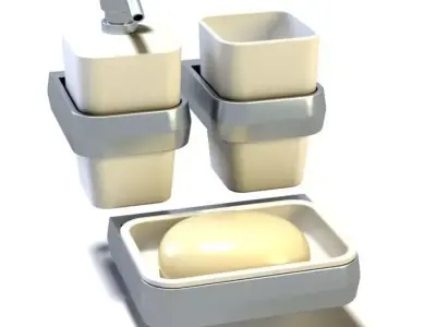 Bathroom Gadget Storage 3D model