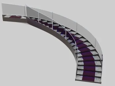 Modern Architectural Spiral Staircase 3D model