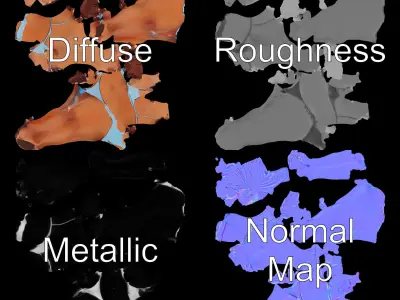 D Beachwear Character Rigged and Animated Model Low-poly 3D model