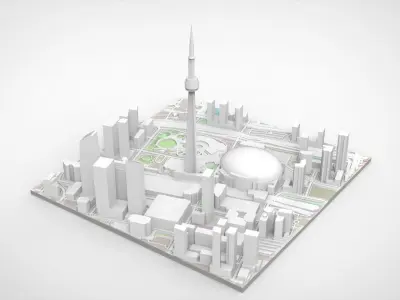 Cityscape Toronto Canada 3D model