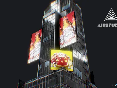 Times Square Building Low-poly 3D model