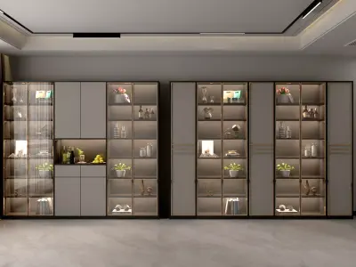 Wine cabinet Rack Cellar 3D model