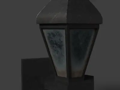 wall lamp Low-poly 3D model 14