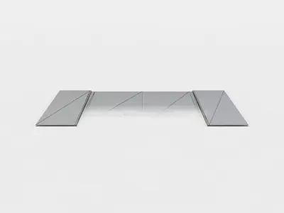 Road lanes Low-poly 3D model