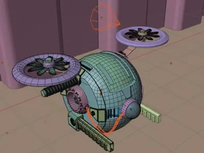 Futuristic Sci Fi Drone Model Concept 3D model