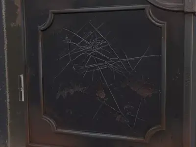 Gate rusty scratched 3D model
