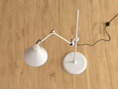 N215 floor lamp with shade 3D model