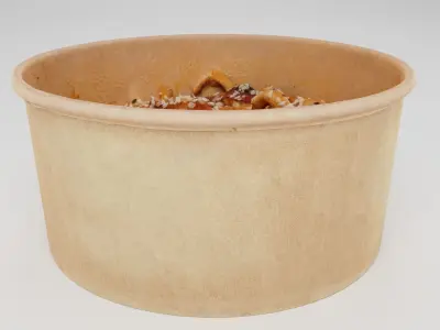 Udon Poke bowl lunch noodles with beef korean asian meal 3D model