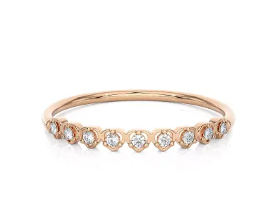 Light Minimalist Diamond Ring 3D print model