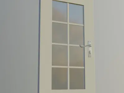 8-Panel Glass Door 3D model