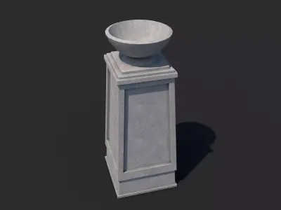 Fire Urn Bowl Fire 3D model