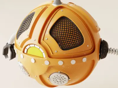 Robot V18 Low-poly 3D model