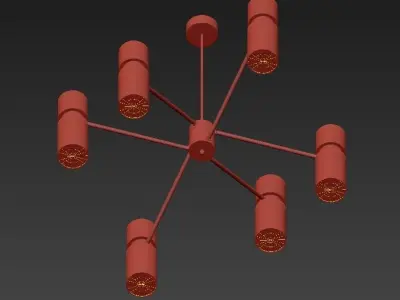 EDGAR gold chandelier 3D model